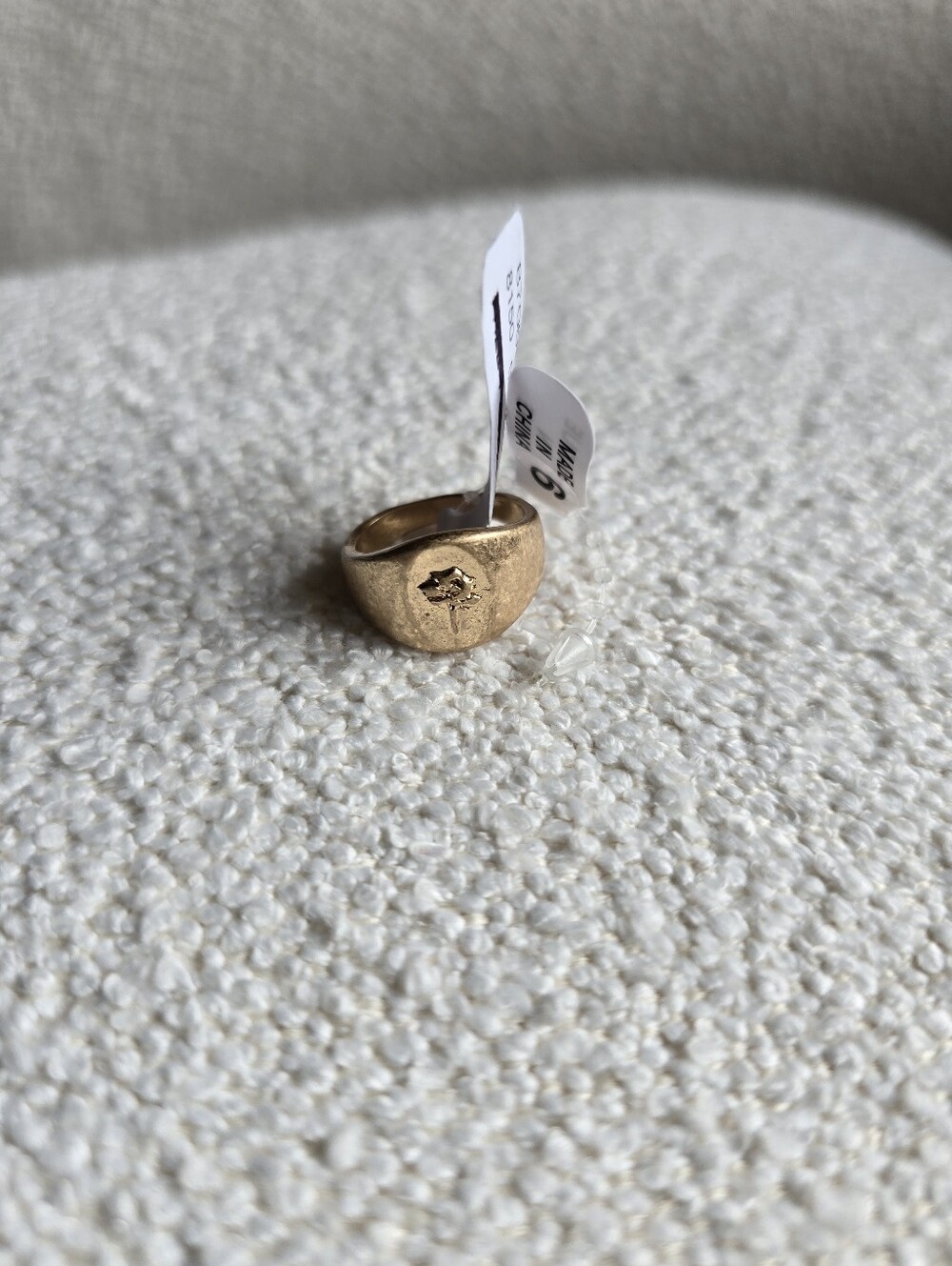 NWT! Free People, Flower Embossed Ring, Size 6
